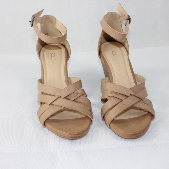 Tan strappy wedges - Picture 3 of 6